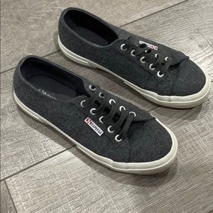 Superga sneakers grey felt/wool